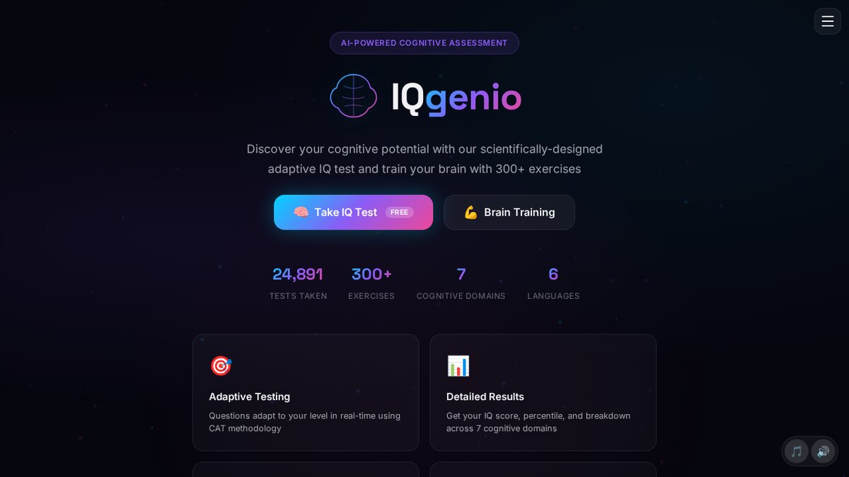 Запустили IQgenio.com — платформа для оцінки когнітивних здібностей